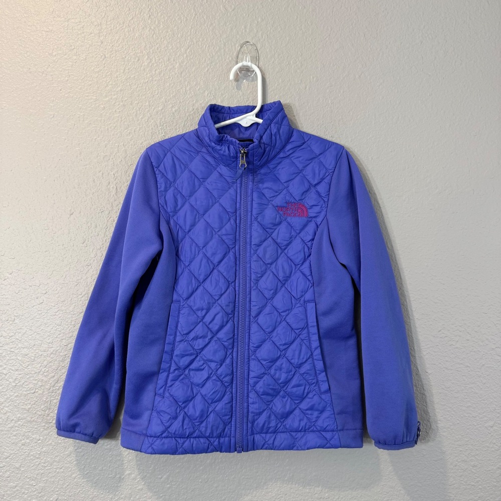 The North Face Girl's Size XS (6) Purple Quilted ThermoBall Hybrid Jacket